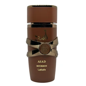 Perfume Asad Bourbon de Lattafa - Fragancia masculina especiada con vainilla bourbon, cacao y ámbar